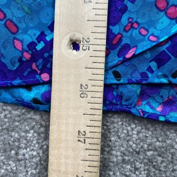 ANNE CRIMMINS for LUMI COLLECTIONS Blue Plaid Silk Skirt Suit Set Size 16 - Picture 9 of 16